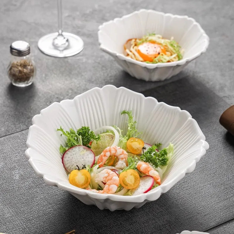 BowLift | Flower Shaped Ceramic Deep Bowl