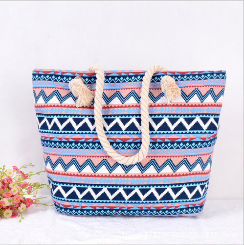 Large Colorful Beach Bag Bowlift