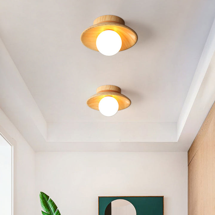 BowLift | ElegantWood Light - Modern wooden ceiling lamp for hallway