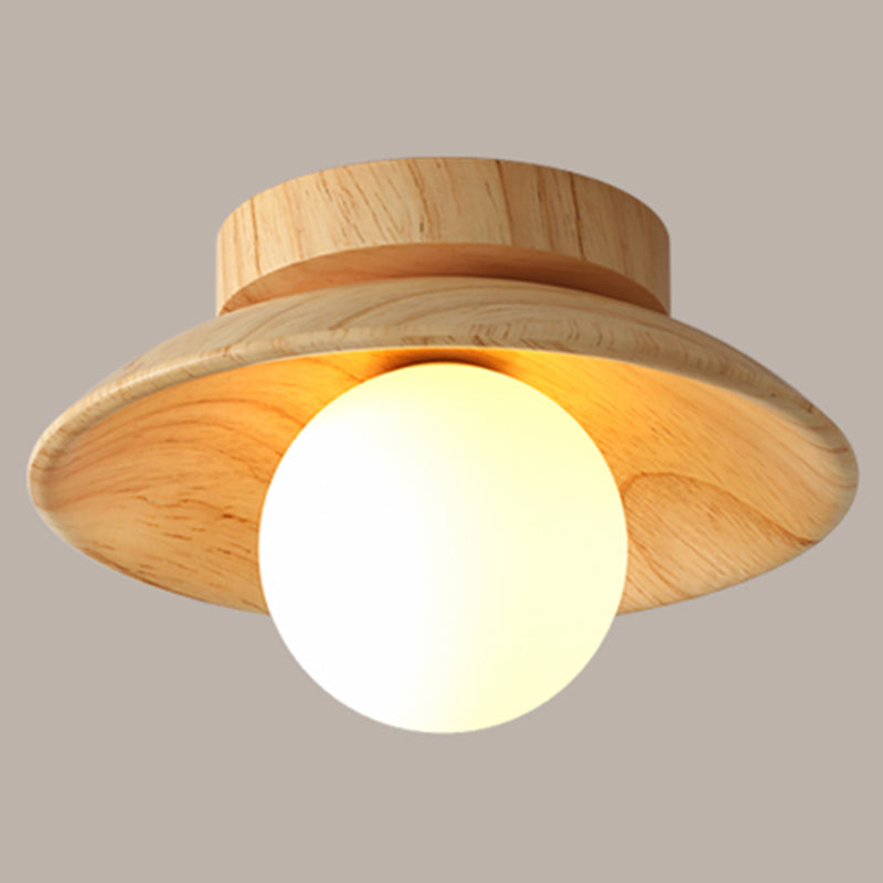 BowLift | TimberGlow Ceiling Lamp – Wood Modern Hall Lighting