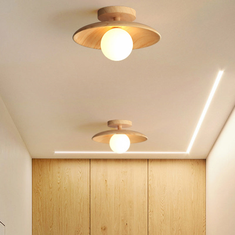BowLift | TimberGlow Ceiling Lamp – Wood Modern Hall Lighting