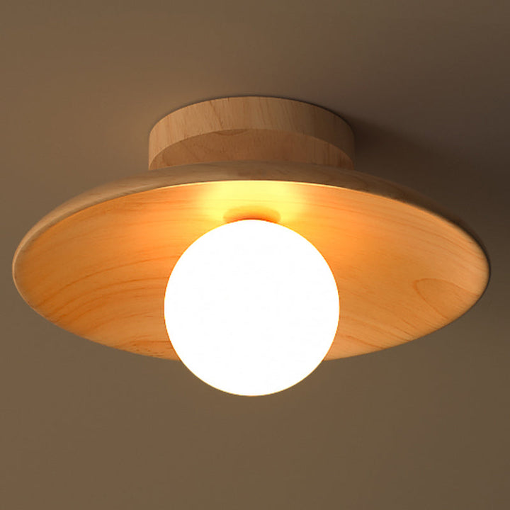 BowLift | ElegantWood Light - Modern wooden ceiling lamp for hallway