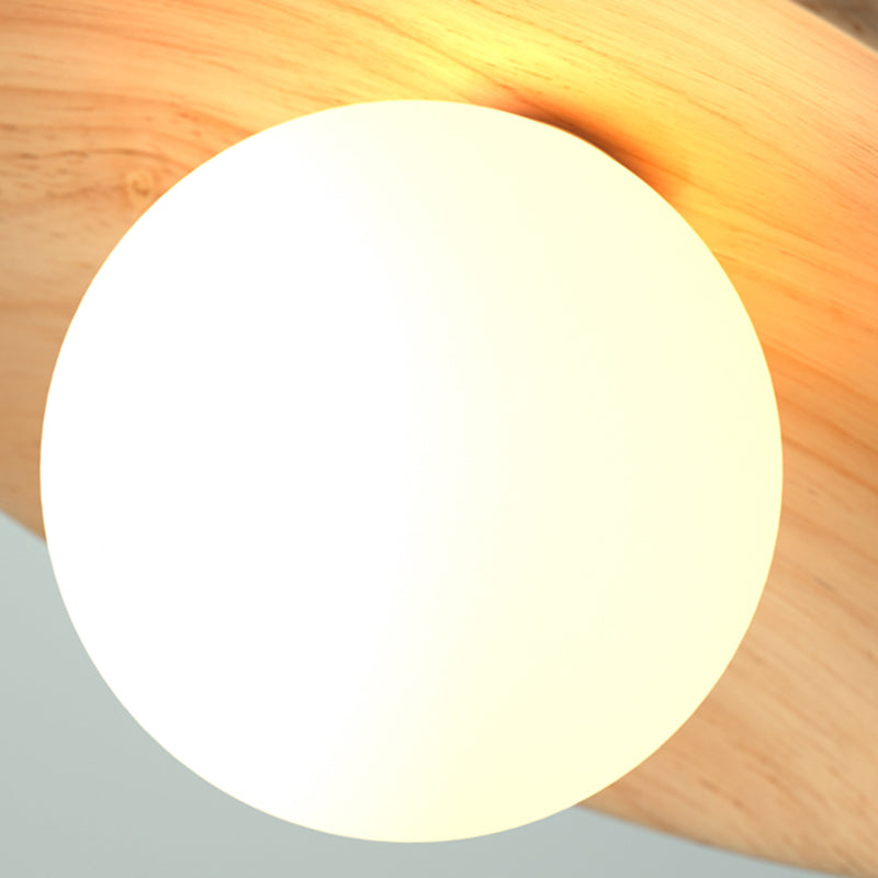 BowLift | TimberGlow Ceiling Lamp – Wood Modern Hall Lighting