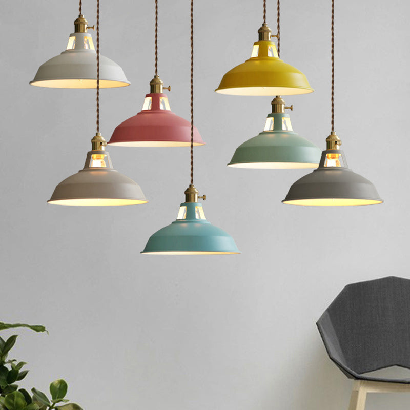 BowLift | Industrial Retro Pendant Lamp Metal 1-Light | Vintage Pendant Lamp For Restaurant & Dining Room | E27 LED compatible