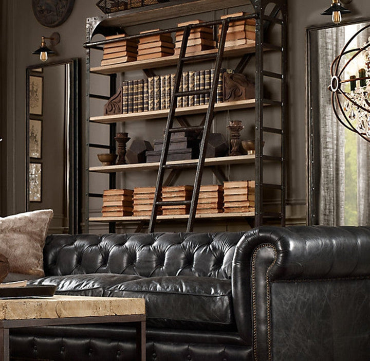 BowLift | Vintage Industrial Style Wall Light Single Light with Flat Round, Flared Metal Shade for the Bar