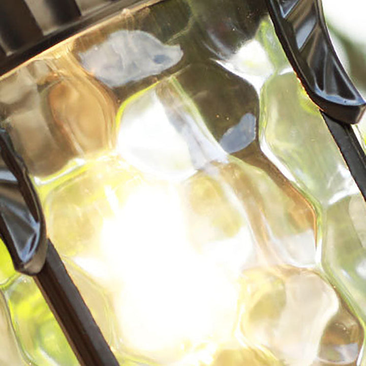 Traditional European Cylinder Lantern Aluminum Glass 1-Light Outdoor Wall Sconce Lamp For Outdoor Patio | Bowlift