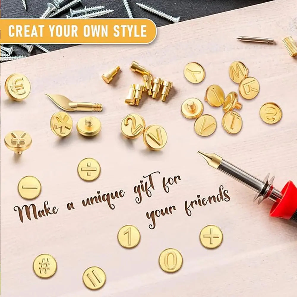 BowLift | 26/58-piece Letter Copper Embossing Set for DIY Wood and Leather Engraving