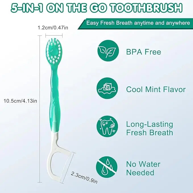 BowLift | 26 pieces 5-in-1 mini toothbrush set