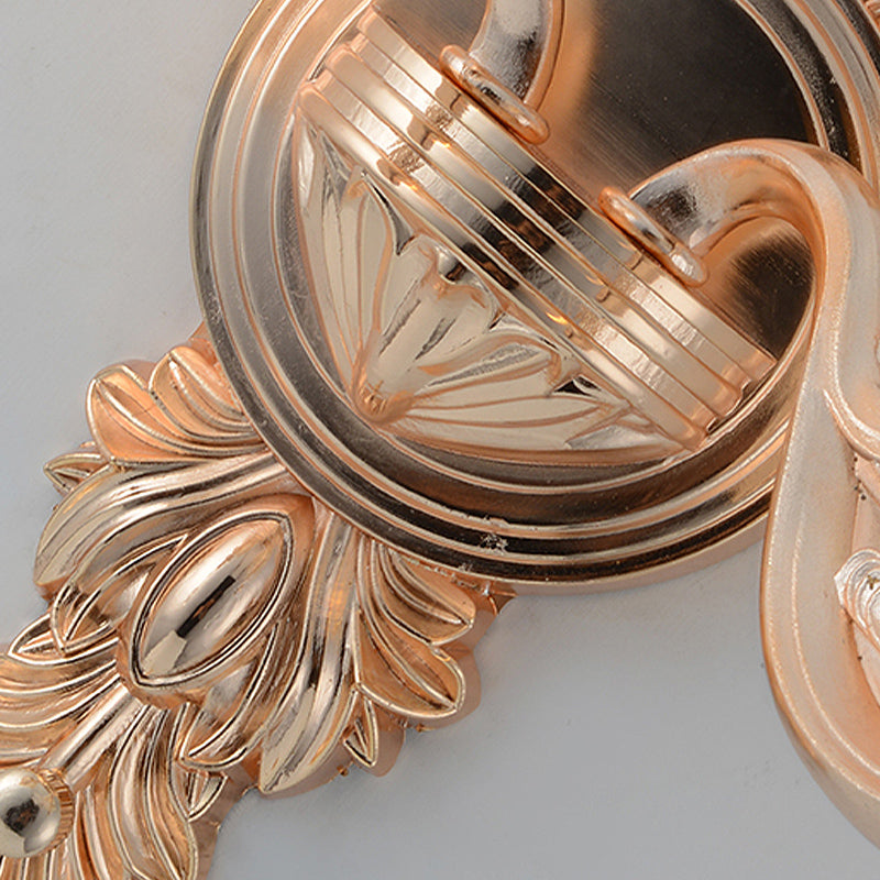 BowLift | Flower Wall Mounted Light Source Modern Prism Glass 1/2 Heads Brass Wall Lamp with Crystal Drop Accent