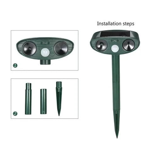 BowLift | Ultrasonic Deer Repeller - Pack Of 4 Solar Powered - Get Rid of Deer in 48 Hours