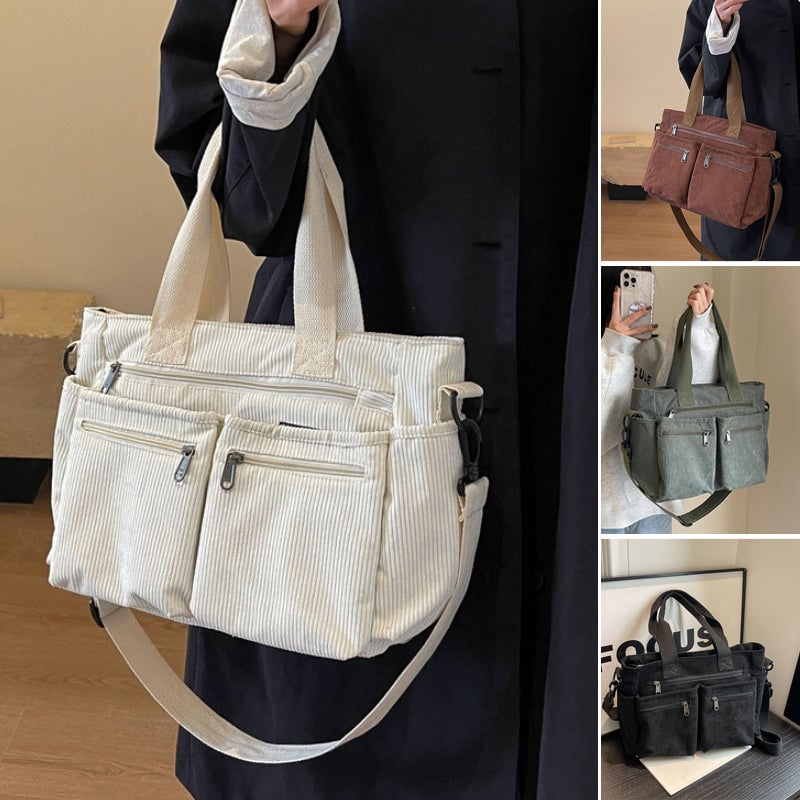 BowLift | Solid Color Corduroy Tote Bag
