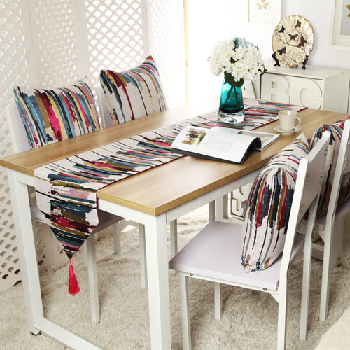 Artistic Striped Table Runner
