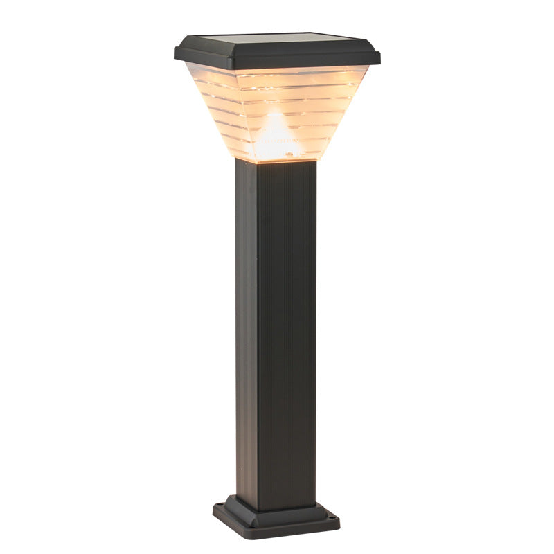 Modern Minimalist Square Cylinder Solar Waterproof ABS PC LED Outdoor Light For Garden | Bowlift