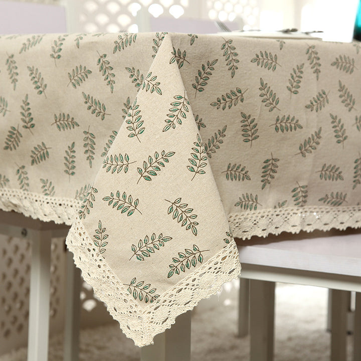 Decorative Leaf Print Tablecloth