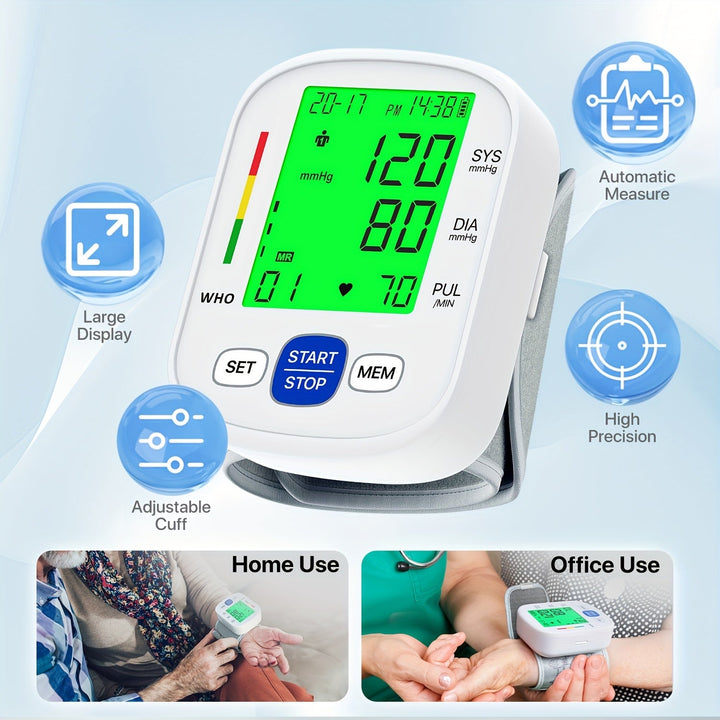 Wrist blood pressure monitor with illuminated display | Bowlift