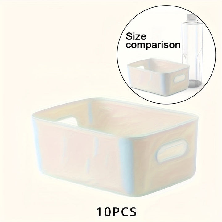 OrganiseerGemak - Set of 10 Wall Storage Boxes for Cosmetics and Snacks Bowlift