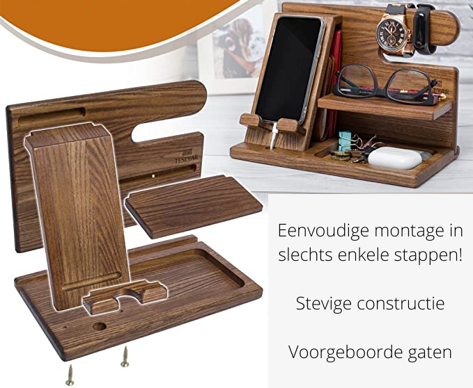 BowLift | Wooden Phone Docking | Perfect organizer for your gadgets