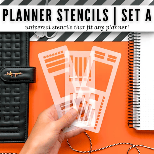 BowLift | Journal Stencil Set | Reusable Mylar Templates | Bullet Planner & Scrapbook Accessories