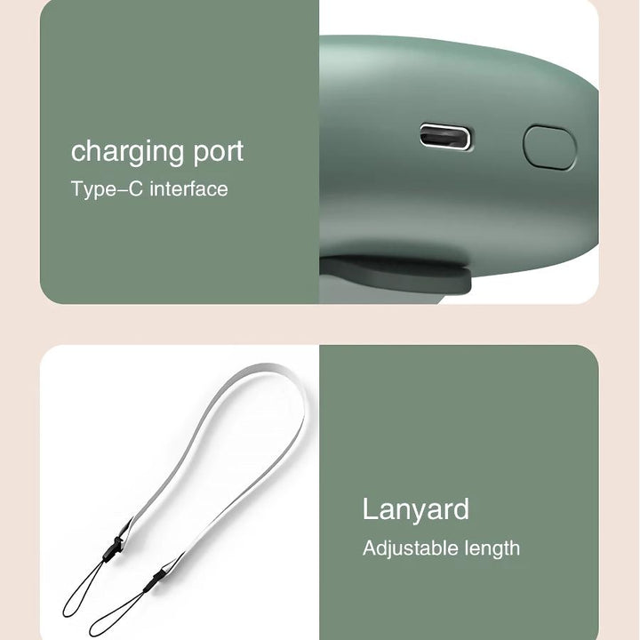 Portable USB Rechargeable Hanging Neck Mini Fan | Bowlift