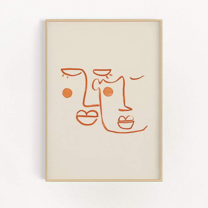 Abstract 2 Faces Wall Art | Bowlift