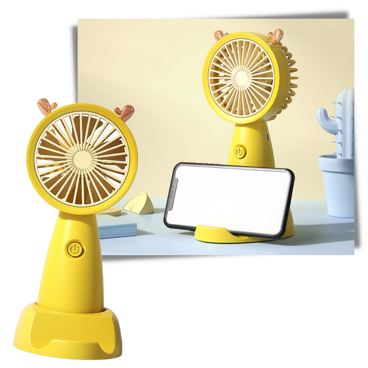 Mini USB Fan With Phone Holder | Bowlift