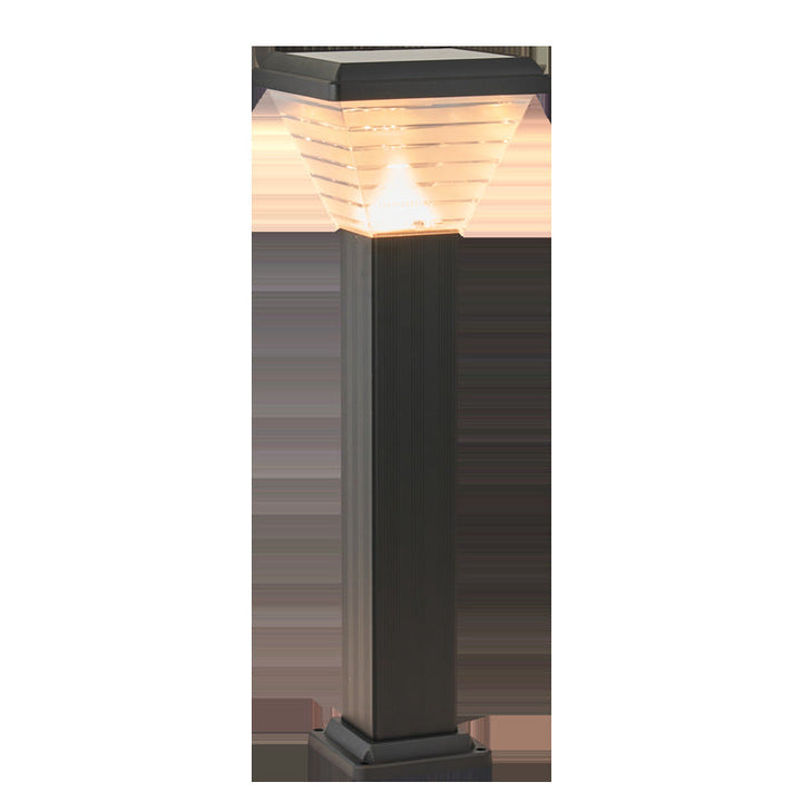 Modern Minimalist Square Cylinder Solar Waterproof ABS PC LED Outdoor Light For Garden | Bowlift