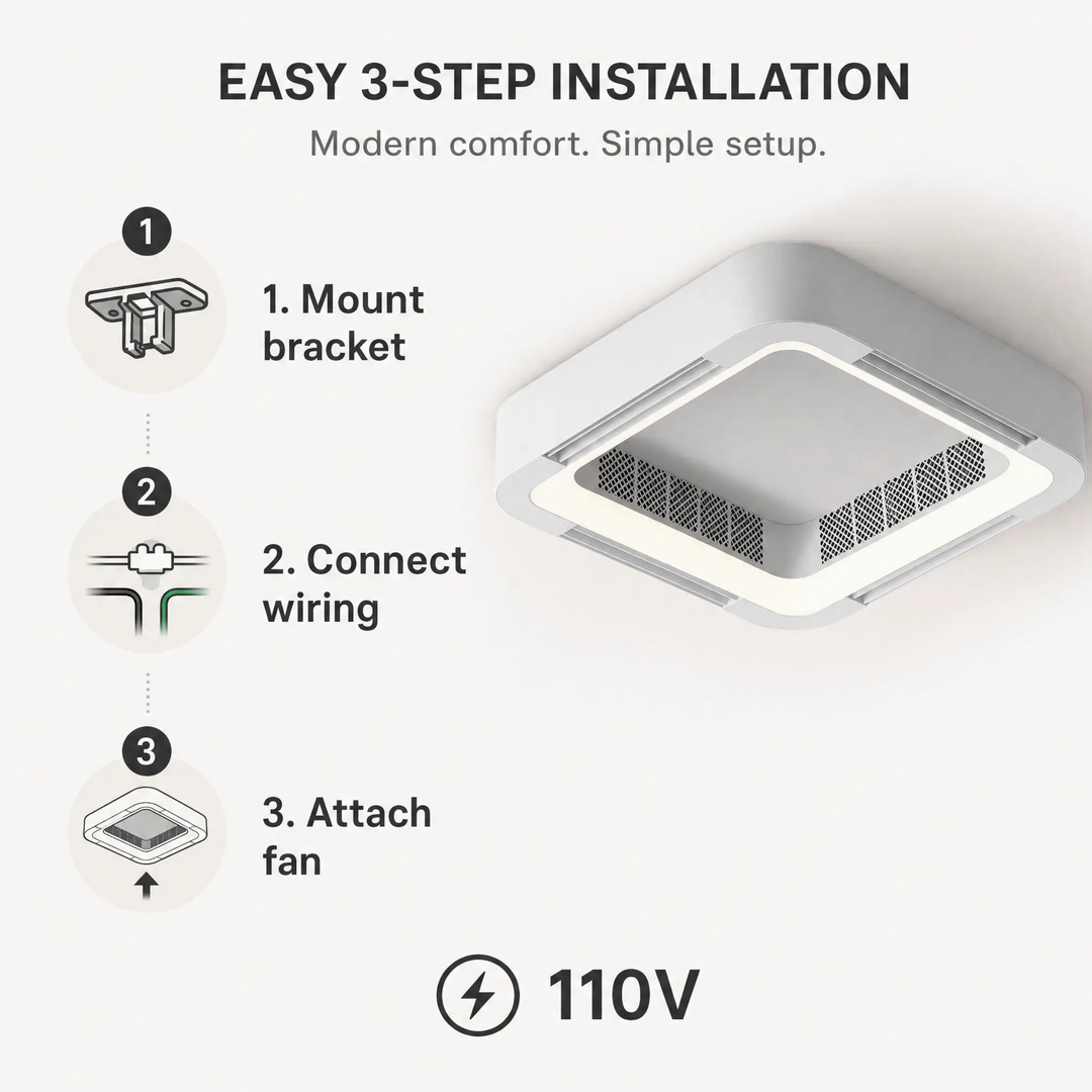BowLift | Modern Blade-less Ceiling Fan with LED Lighting and Chandelier