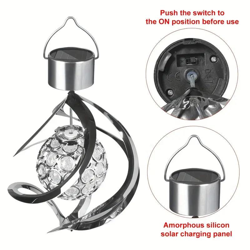 BowLift | SolarWind Sound Light | Solar Wind Chime with Color Change | Weatherproof & Energy Saving | For Garden, Balcony & Terrace