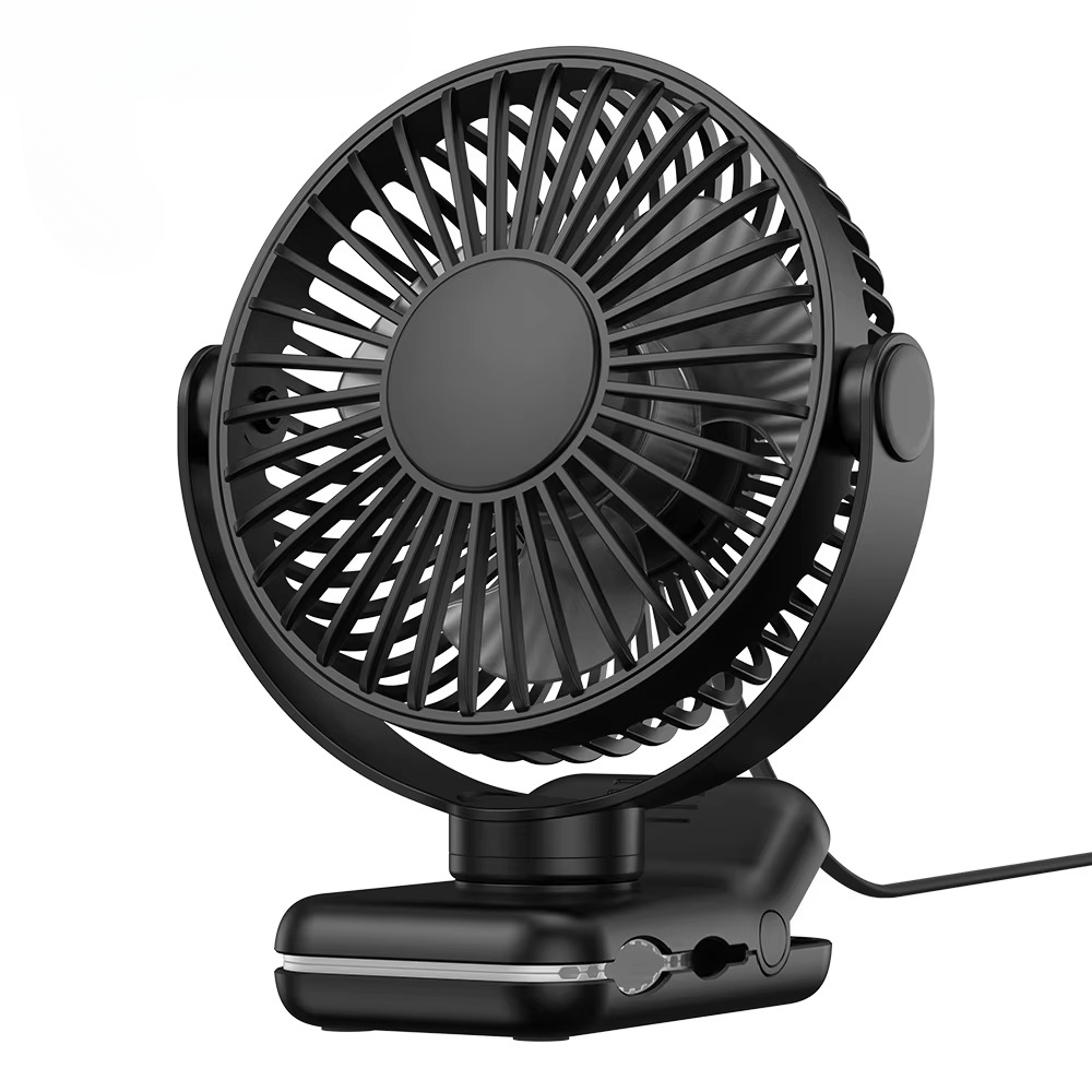BowLift | USB Clip-On Desk Fan with Quiet Brushless Motor and Strong Clamp – Portable Mini Personal Cooling Fan