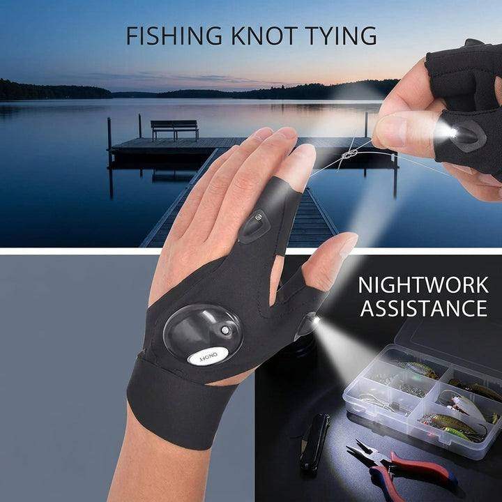 Fingerless Glove LED Flashlight | Bowlift