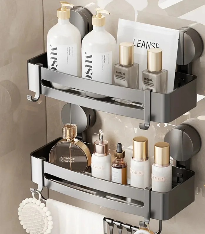 AquaGrip – Luxury Suction Cup Bath Shelf without Drilling Bowlift