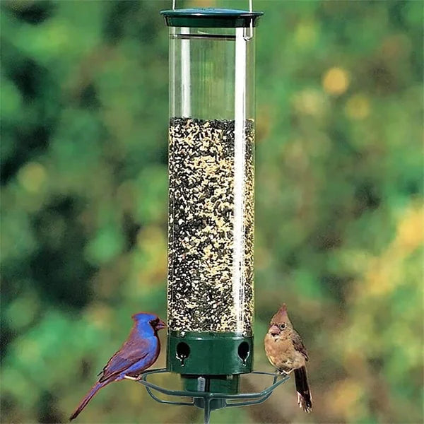 BowLift | Squirrel-Proof Bird Feeder | Spinning Tube Feeder with 4 Ports & 5 lb Seed Capacity