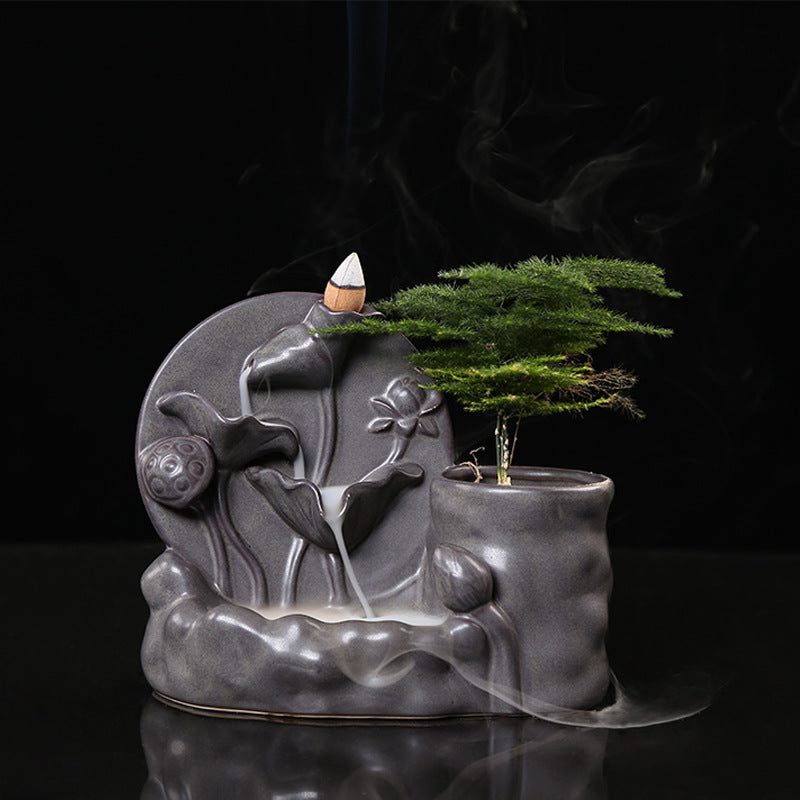 Serene Waterfall Incense Holder