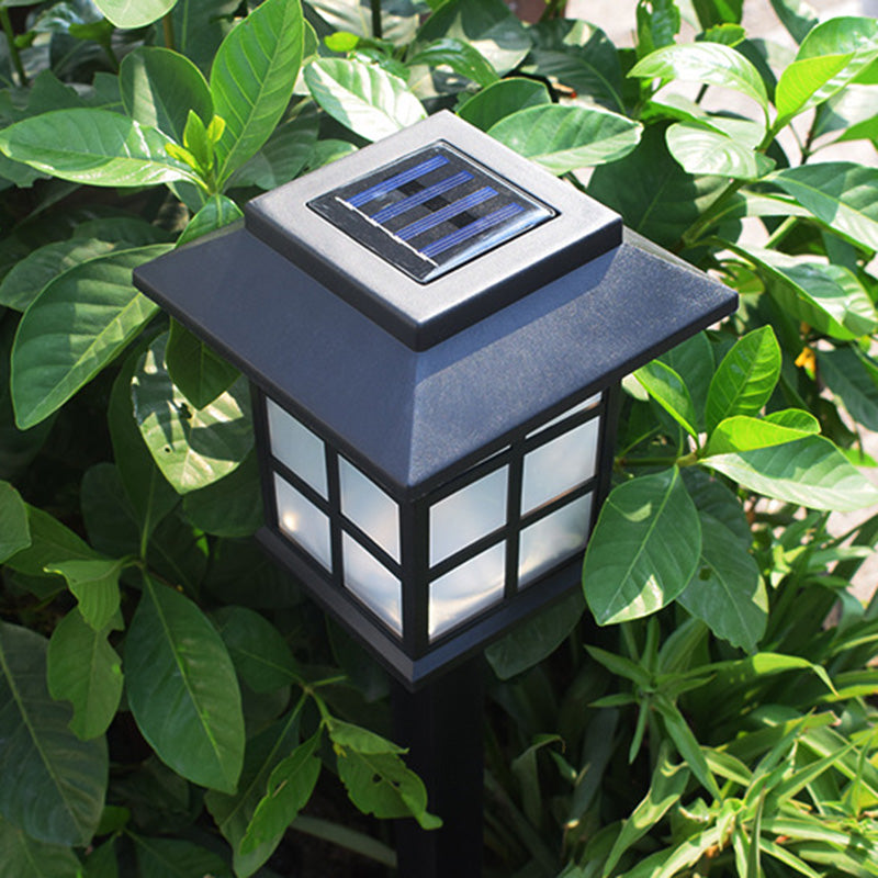 Traditional European Waterproof Solar ABS PC Plastic Rectangular LED Landscape Lighting For Garden | Bowlift