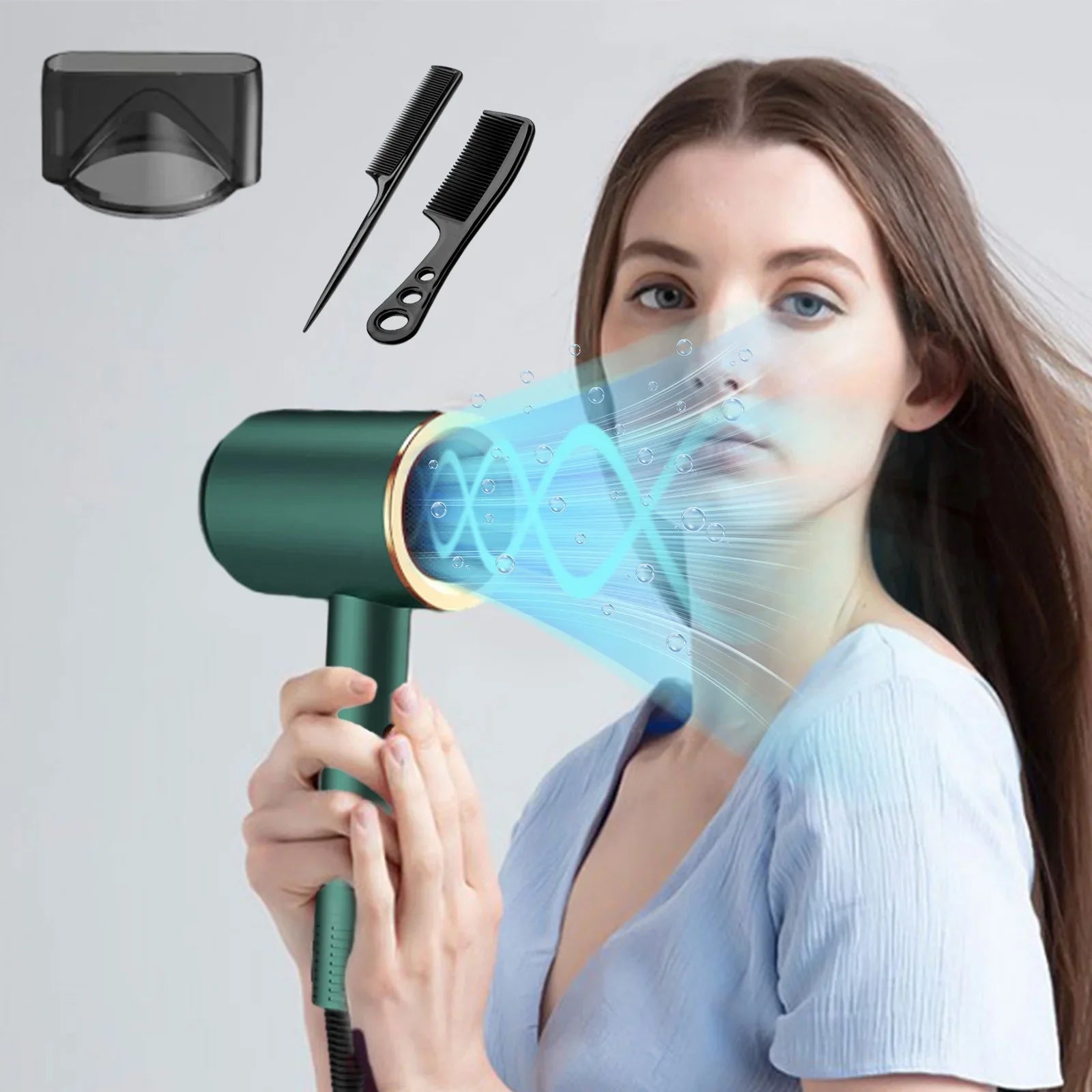 BowLift | Hair Dryer Brush | High-Speed Quiet Styler for Home