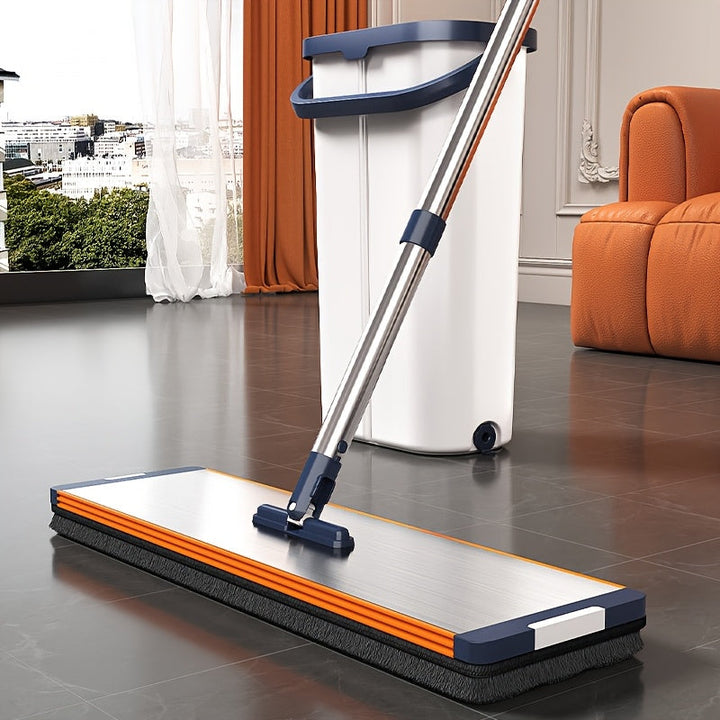 Flat mop set with bucket & wringing function | Bowlift