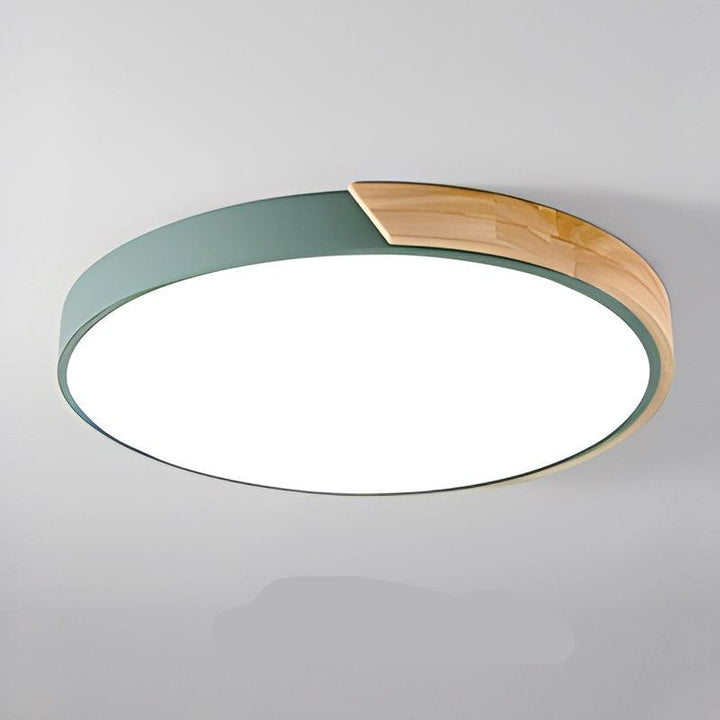 BowLift | Nordic Wooden Macaroon Ceiling Light | Ø 23-30 cm, Metal and Wood
