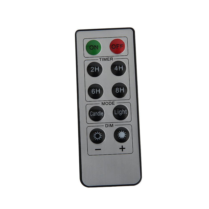 LED Candle in Glass with Moving Flame and Remote Control -White- 3 pieces. | Bowlift
