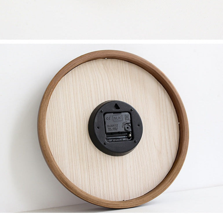 BowLift | Natural Wooden Round Silent Wall Clock Deco Clock