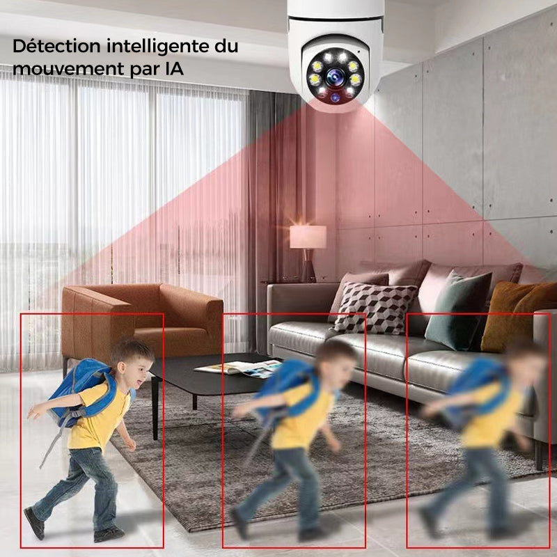 Wireless security camera without cables with light bulb | Bowlift