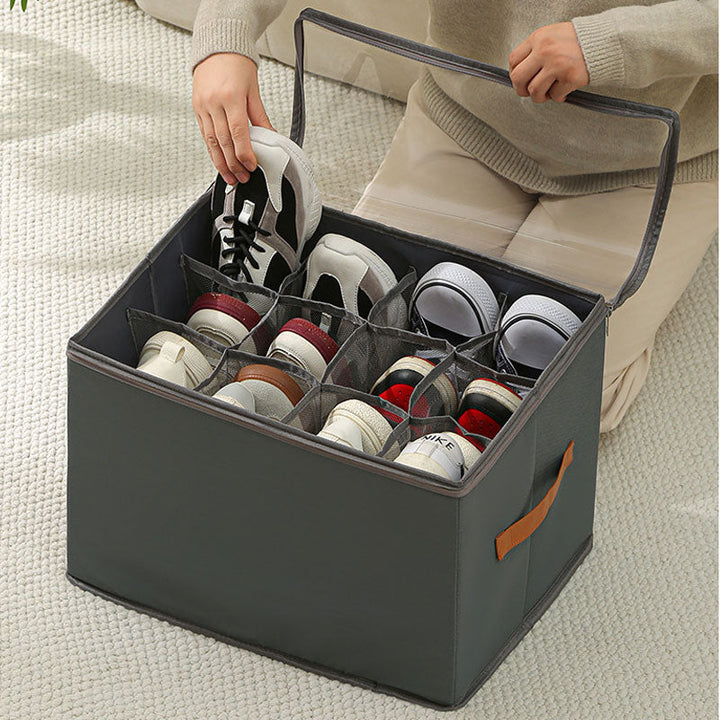 BowLift | Collapsible Shoe Organizer Box with Transparent Cover