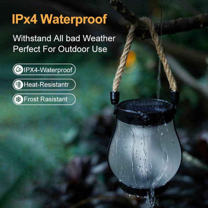 BowLift | Solar Outdoor Hemp Rope Flame Lamp