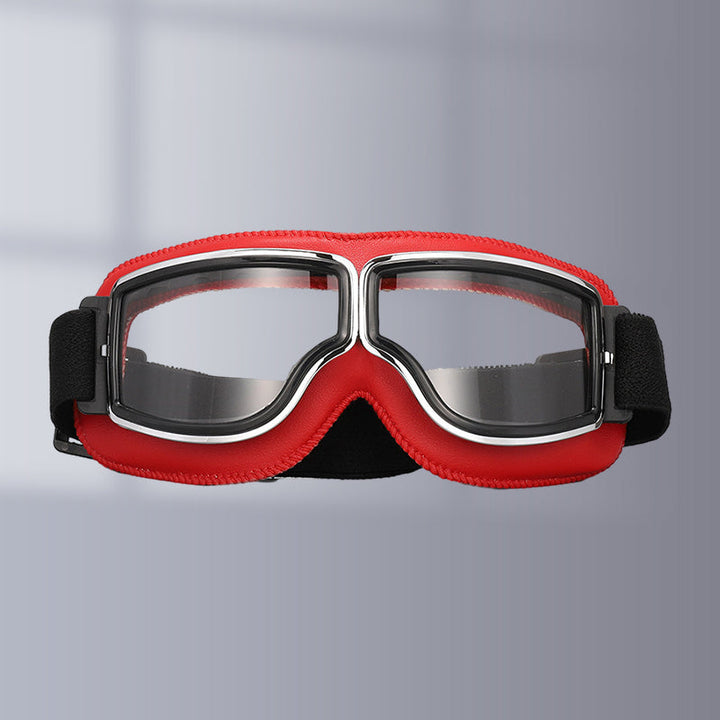 BowLift | RoadRider | Vintage Motorcycle Goggles with Interchangeable Lenses and Comfort Padding