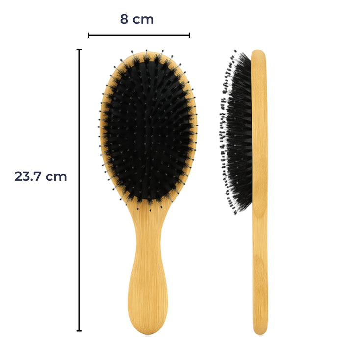 Anti-Frizz Scalp Massage – Natural Dual Bristles – Smooth Healthy Hair Bowlift