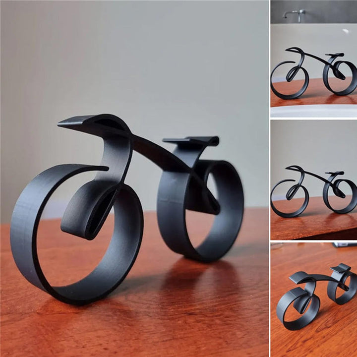 BowLift | Velaro Bike Sculpture | Minimalist Wire Frame Design | Iron Black | Gift Idea for Bike Lovers