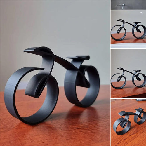 BowLift | Velaro Bike Sculpture | Minimalist Wire Frame Design | Iron Black | Gift Idea for Bike Lovers