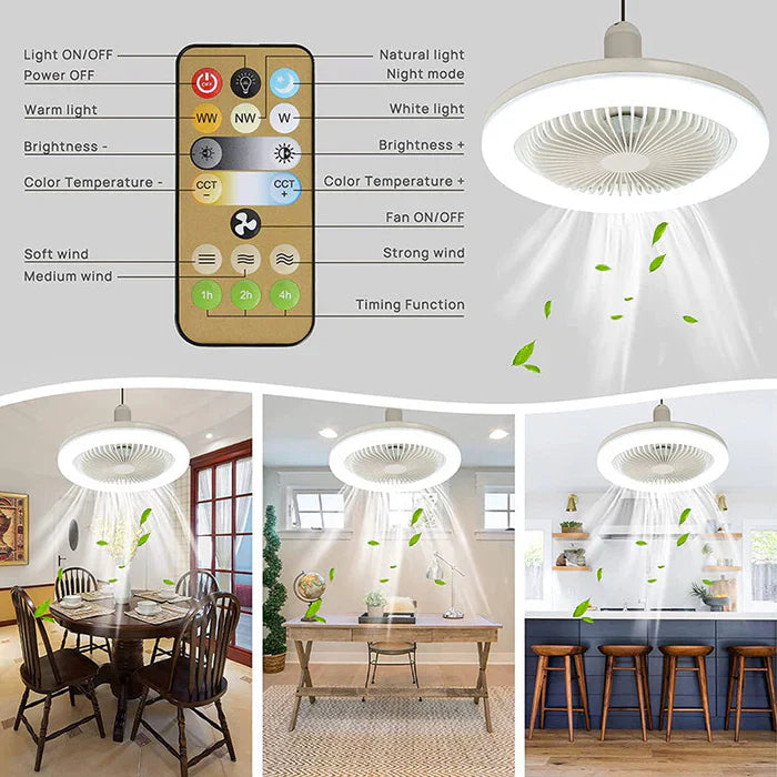 Ceiling Fan with Light - CoolLight | Bowlift