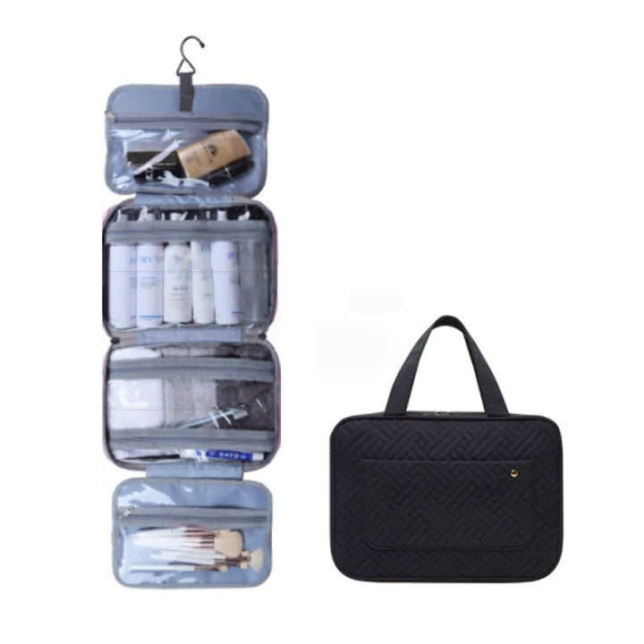 BowLift | Travelique Travel Cosmetic Organizer | Compact & Water-Repellent | With 4 Compartments & 360° Hook | For Women & Men