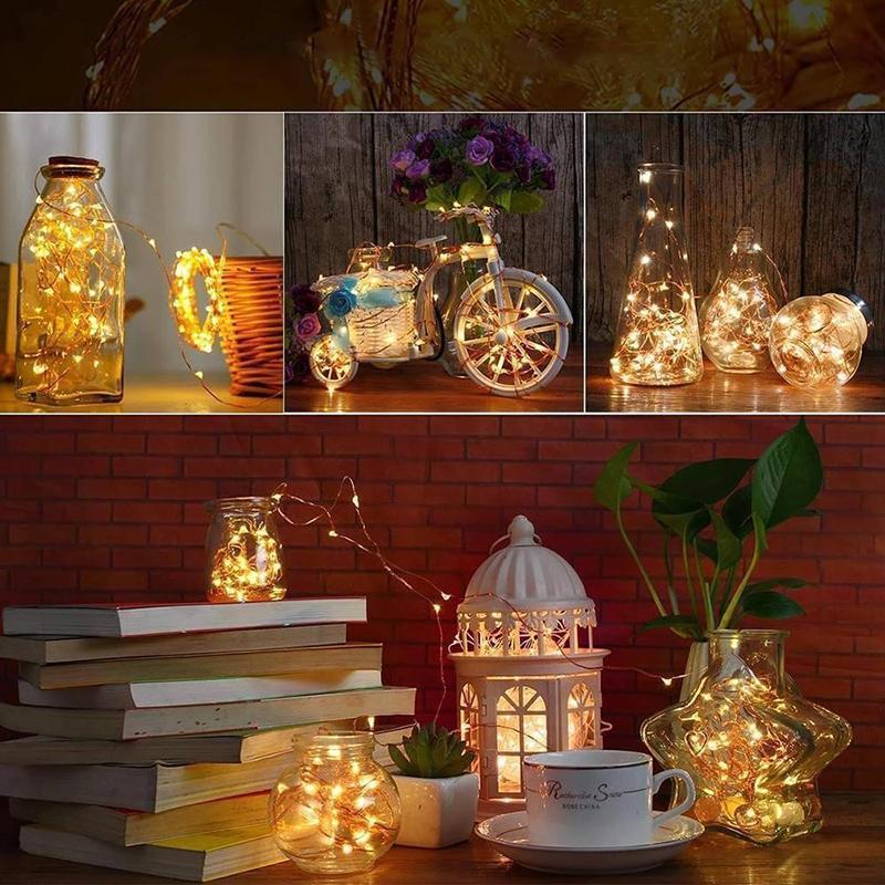 5 pieces LED bottle light night light made of cork gift decoration | Bowlift
