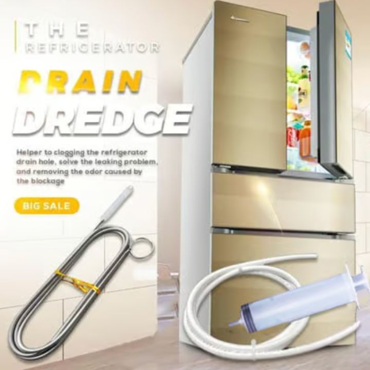 BowLift | Refrigerator Drain Cleaning Kit | Flexible Brush & Spray Tool | Stainless Steel & Nylon